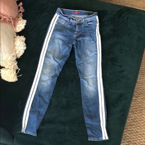 7 for All Mankind racing stripe jeans